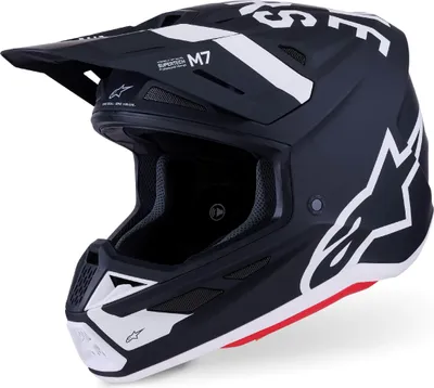 Immagine prodotto di Casco da motocross Alpinestars S-M7 Dasher, nero opaco/bianco, XL (61/62)