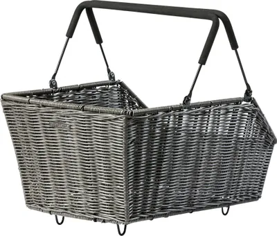 Produktbild von Basil 11235 Cento Hinterrad-Korb Mik 47x34x22 cm, braun, Rattan, engmaschig, braun