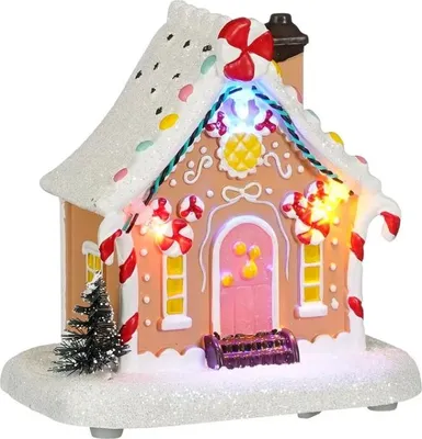Obrázok produktu pre Vianočná figúrka Domček na tortu LED 10,5x7x10,5 cm
