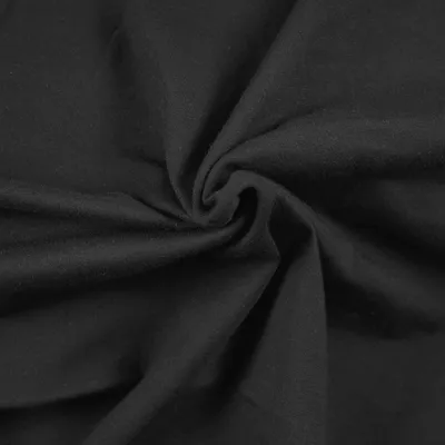 0,5m Baumwoll-Jersey uni Meterware Jersey-Stoff schwarz