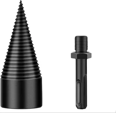 Produktbild von Brennholz hacken Holzbohrer Spaltwerkzeug Spaltkegel Holzspalter Holzzerkleinerungsmaschine Holzbrecher Brennholzhacker (Color : 32mmRound Shank)