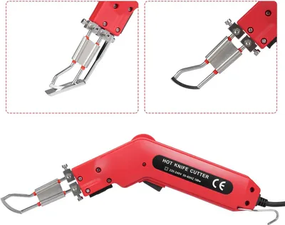 Immagine prodotto di Taglierino elettrico a caldo da 100W - Temperatura regolabile da 0 a 650°C - Strumento portatile per tagliare polistirolo - Utensile per il fai-da-te - Colore: rosso