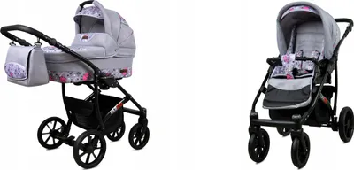Produktbild von BabyLux® Largo | 2in1 Kinderwagen Set | Pink Owl | Kombikinderwagen | Kinderwagenset | Buggy + B
