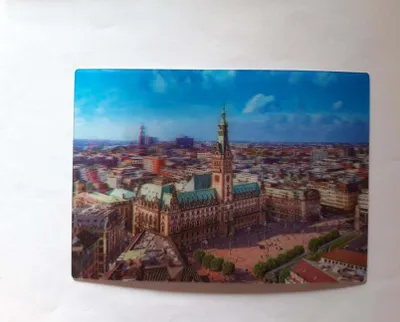 Produktbild von 3 D Ansichtskarte Hamburg, Rathaus, Postkarte Wackelkarte Hologrammkarte