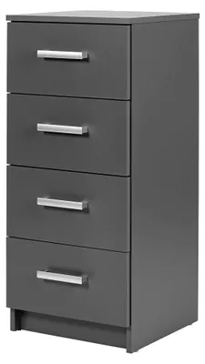 Produktbild von Kommode - Nachtschrank - Nachtkommode - 4 Schubladen - Grau