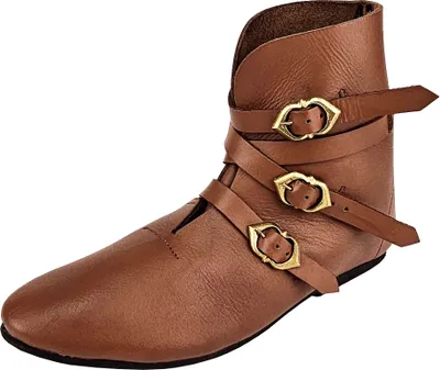 Produktbild von Mittelalter Halbstiefel braun mit Gummisohle, Curt 44