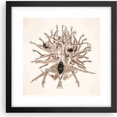 Produktbild von Gerahmtes Poster - Schwarzer Rahmen - Modern Stück Ballett - 30x30 cm - Wand Bild - Wanddeko - Wandbilder - Kunstposter - Wandposter - Bilderrahmen - Bilder - Kunstdruck - P2BAC30x30-4636