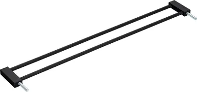 Produktbild von Hauck 9cm Verlängerung für Treppenschutzgitter / Türschutzgitter wie z.B. hauck Autoclose N Stop 2, ohne Bohren - mit Druckbefestigung, Metall, Black