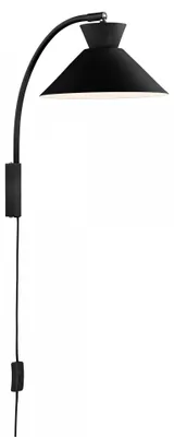 Image de NORDLUX Dial Applique réglable, Variante : Ø 250 x 402 mm, 40 W, E27, noir