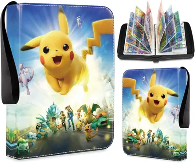 Produktbild von Sammelalbum für Pokemon Karten,55 Seiten 440 Karten Kapazitä, Tragbar Hochwertiges Wasserdichter PolyurethanKarten-Halter, Geschenk Sammelkarten Heft