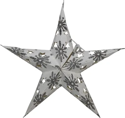 Produktbild von Papierstern - Weihnachtsstern - Stern 5zackig Schneeflocke - 20 cm