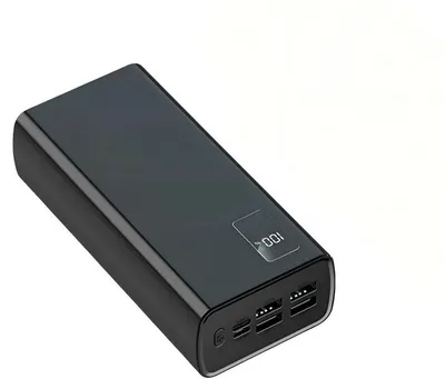 Produktbild von Powerbank 50.000 mAh mit Digitalanzeige, Schnellladefunktion und 4 USB-Ausgängen