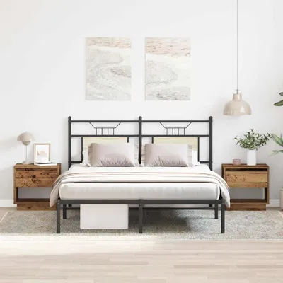 Immagine prodotto di vidaXL Tavolino da notte, 2 pezzi, legno di recupero, 45 x 34 x 44 cm, materiale in legno