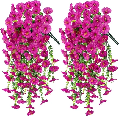 Produktbild von Kunstblumen Hänger 75 cm, 4 Stücke, für Außen und Innen, künstliche Petunie