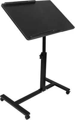 Obrázek produktu pro Stolek pod notebook – přenosný stolek – pro pohodlnou práci – výškově nastavitelný – 70 x 44 cm – černý