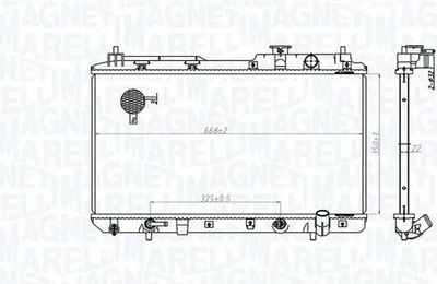 Produktbild von MAGNETI MARELLI 350213178200 Kühler Wasserkühler Motorkühler für HONDA CR-V I (RD)