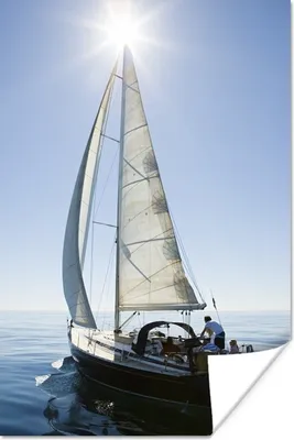 Produktbild von MuchoWow® Poster Segelboot unter einer brennenden Sonne 120x180 cm - Kunstposter