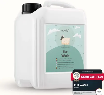 Produktbild von eco:fy Fell Waschmittel für alle waschbaren Lammfelle, Schaffelle, Wolle, Lammfellartikel & Naturfasern | mit Lanolin |  ohne Duftstoffe | aus nachwachsenden Rohstoffen & biologisch abbaubar