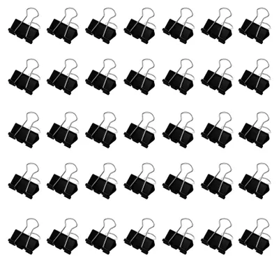 Produktbild von 55 Stück Foldback Klammern, 25mm Schwarz Foldbackklammern, Papierklammern Metall Maul Klammer Büroklammern Stahlklammern Vielzweckklammern für Büro und Haushalt foldback clips