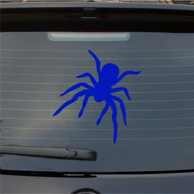 Produktbild von Heckscheibenaufkleber Spinne Spider giftig krabbeln 51x54 cm Dunkelblau Auto Aufkleber Sticker