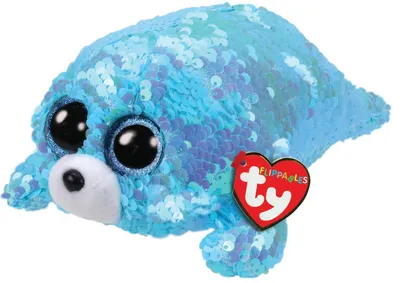 Produktbild von Ty Flippable Waves Robbe blau 15 cm