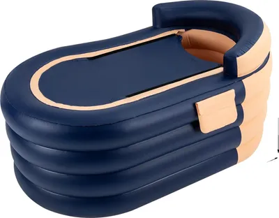 Produktbild von Aufblasbare Badewanne, Tragbares Design, Bequemes Baden, Blau