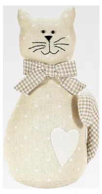 Produktbild von Türstopper Katze, Tier Türstopper Sack für den Boden, 1,5 kg schwerer Stoff, Katzen Deko und Geschenk für Katzenliebhaber - Katze Herzen