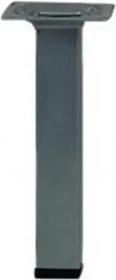 Image de Pied meuble carré HETTICH fixe acier époxy gris