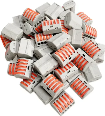 Produktbild von 20x Klemme Verbindungsklemme 5-fach Dosenklemme mit Hebel 0,2-4 mm 5-fach 20 stück