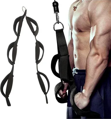 Image de Câbles de traction, longs, 3 longueurs, articulés, pour les push-downs et les crunches