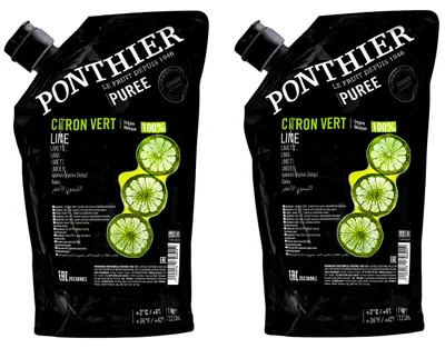 Produktbild von Ponthier LIMETTEN PÜREE Zitrus-Frucht-Püree 2x 1KG