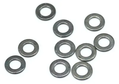 Imagen del producto de Arandelas de acero M3x6xT0.6mm, paquete de 10 unidades.
