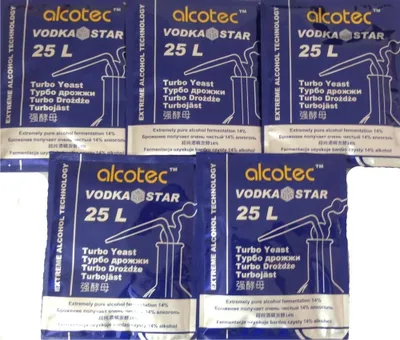 Produktbild von 5 x Alcotec VODKA STAR Turbohefe Gärhefe Hefe