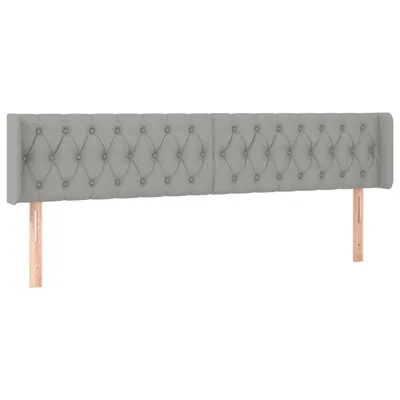 Immagine prodotto di vidaXL Testiera con orecchie in tessuto grigio chiaro 203x16x78/88 cm