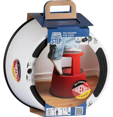 Produktbild von Rollhocker SuperStep Kunststoff weiß - Banderolenverpackung