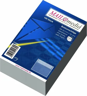 Zdjęcie produktu dla 1000 kopert (10 opakowań po 100 sztuk) formatu Din C6, samoprzylepne