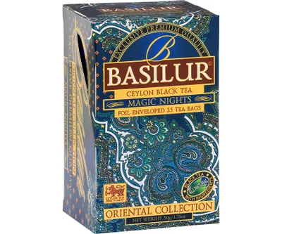 Zdjęcie produktu dla Basilur MAGIC NIGHTS herbata czarna TRUSKAWKA ANANAS PAPAJA w kopertach saszetkach - 25x2g
