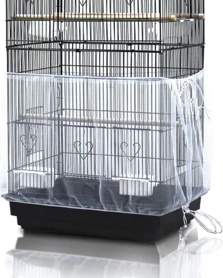 Produktbild von ASOCEA Vogelkäfig Abdeckung Nylonnetz Verstellbarer Samenfänger Papageienkäfig