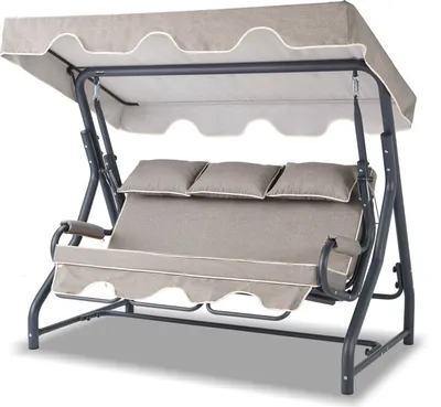 Produktbild von Skye Decor, Salvia - Anthracite, Grey, Hollywoodschaukeln, Dreifach-Gartenschaukel, Anthrazit, Metall, 200 x 165 x 110 cm