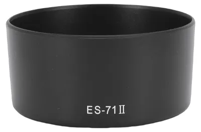 Zdjęcie produktu dla Osłona przeciwsłoneczna, pasująca do obiektywu EF 50 mm f/1,4 USM, czarna mocowanie typu bajonetowego z tworzywa ABS, kompatybilna z filtrem ochronnym 58 mm