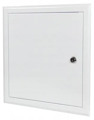 Produktbild von Laco DR-2 Revisionstür 250x250mm Metall weiß mit Schlüssel