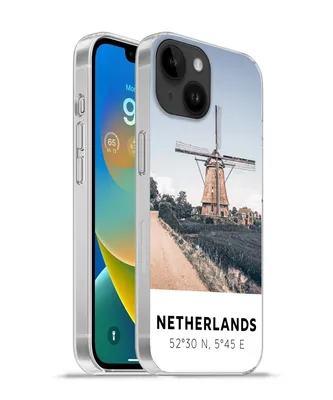 Produktbild von MuchoWow® Handyhülle Schutzhülle Hülle für Apple iPhone 14 - Softcase Niederlande - Mühle - Wiese Silikon Softcase Handy Hülle - Mobiltelefonhülle