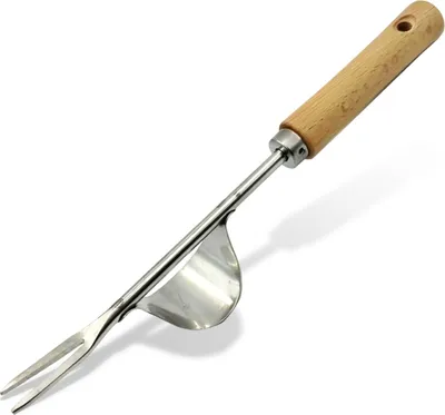 Produktbild von Hand-Unkrautstecher, Gartengabel-Werkzeug, Garten-Handunkrautstecher, langlebiger manueller Unkrautstecher aus Edelstahl für die Gartenarbeit zum Jäten und Entfernen von Löwenzahn