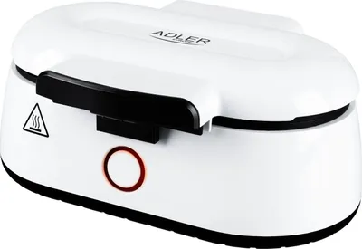 Produktbild von Adler AD3062 Waffelschalenbereiter 1400W Antihaftbeschichtung Weiß