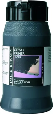 Produktbild von Daler Rowney Acrylic Gesso Primer Black 500 ml 1 Stck