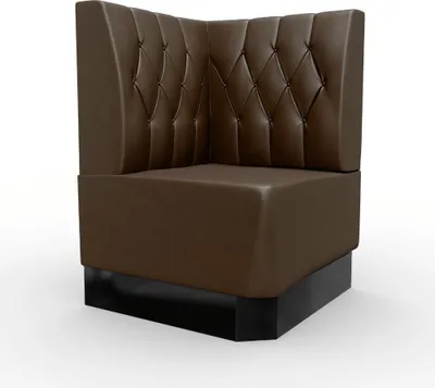 Produktbild von Gastro Eckbank Amsterdam | 64x64 cm | Kunstleder Braun | Diamant