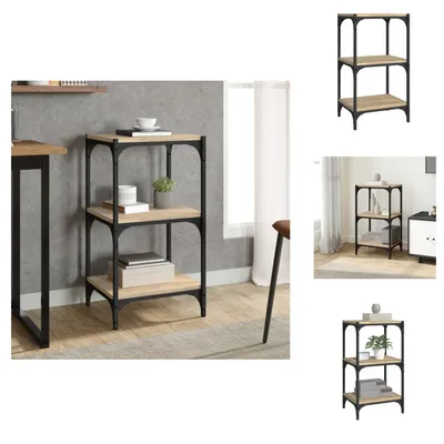 Produktbild von vidaXL Bücherregal Sonoma-Eiche 40x33x70,5 cm Holzwerkstoff und Stahl - Bücherregale & Bücherschränke