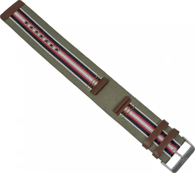 Produktbild von s.Oliver Uhrenarmband Leder/Textil mehrfarbig 18mm SO-2366-LQ