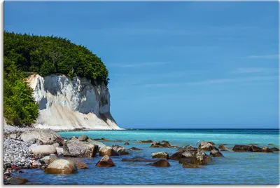 Produktbild von ARTland Leinwandbild Kreidefelsen an Ostseeküste Insel Rügen Größe: 90x60 cm