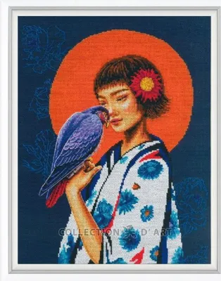 Produktbild von RTO Kreuzstich Stickpackung "Ein Vogel in sanften Händen ", Zählmuster, 28x36cm